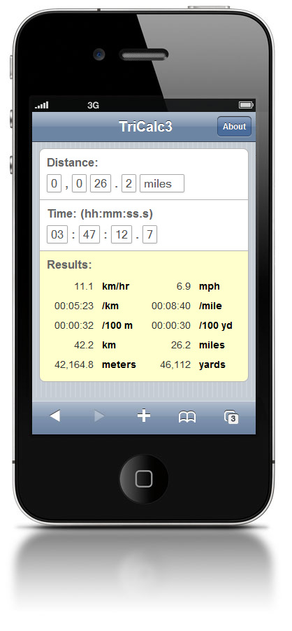 TriCalc3 - The Triathlon Calculator